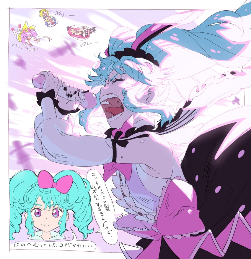 manaka laala, minami mirei, hojo sophy, and katasumi amari (pretty series and 2 more) drawn by murakami_hisashi
