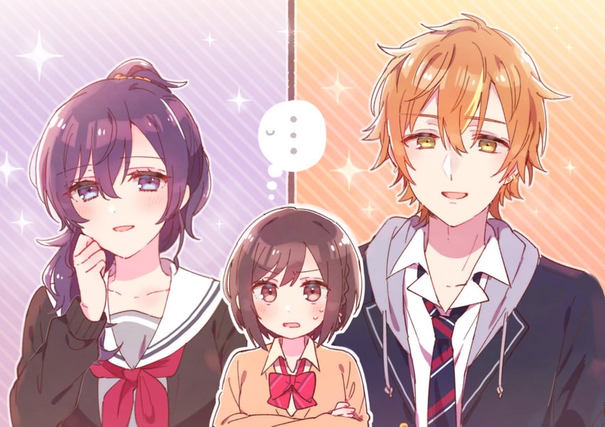 asahina mafuyu, shinonome ena, and shinonome akito (project sekai) drawn by sorimachi-doufu