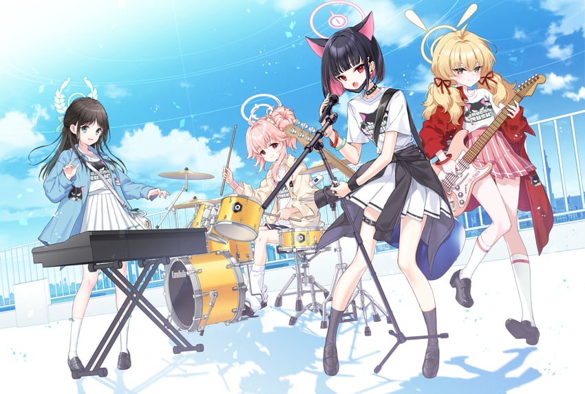 kazusa, natsu, airi, and yoshimi (blue archive) drawn by juna