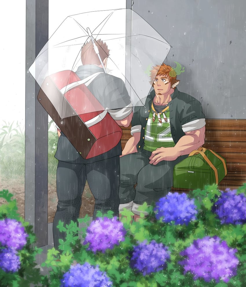 wakan tanka and tamamura gunzo (tokyo afterschool summoners) drawn by sunfight0201