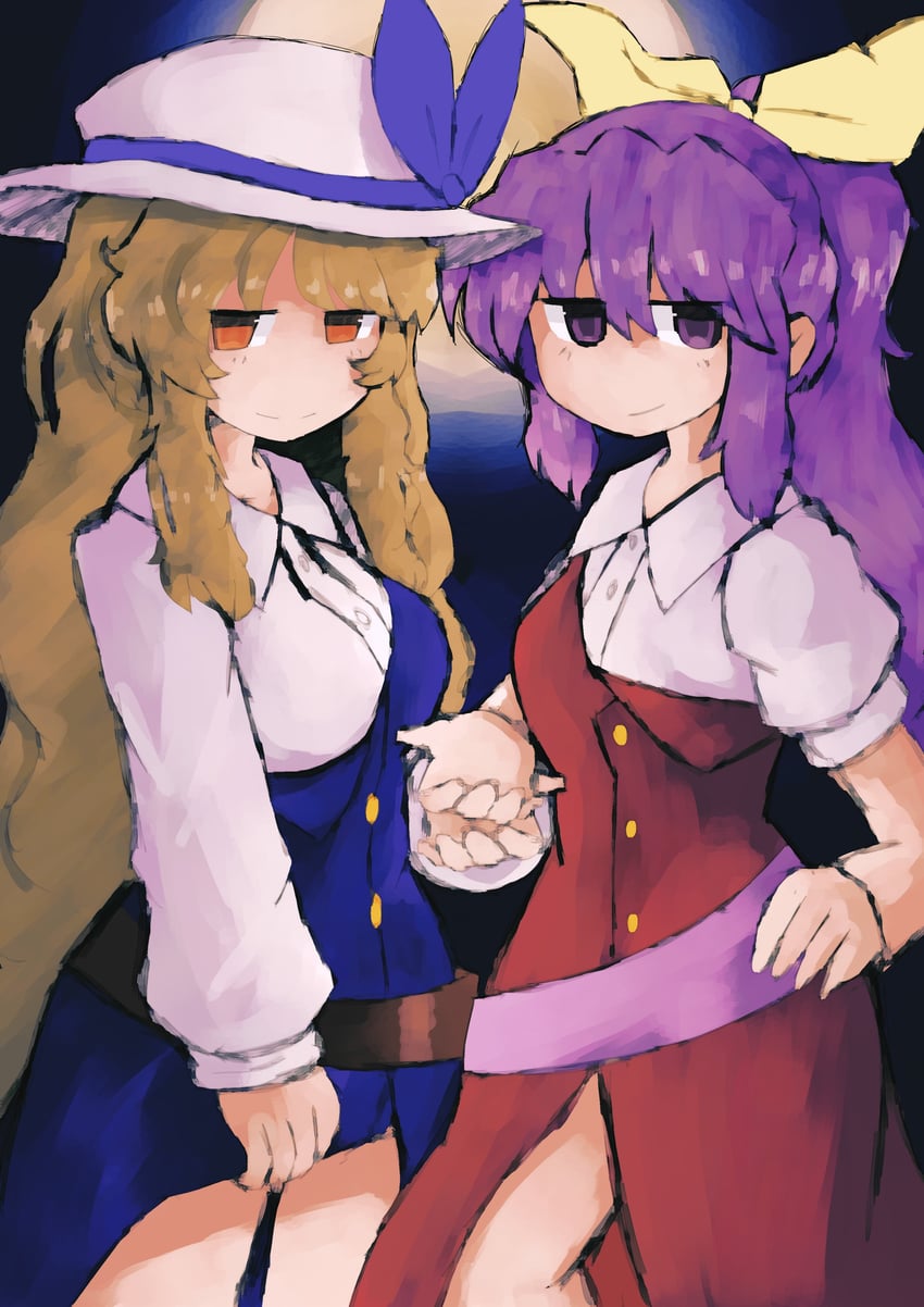 watatsuki no yorihime and watatsuki no toyohime (touhou and 2 more) drawn by iesonatana