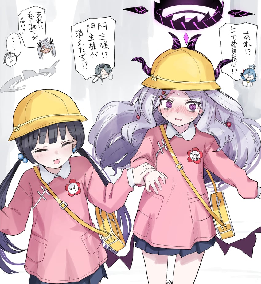 sensei, doodle sensei, hina, kisaki, ako, and 2 more (blue archive) drawn by sadamatsu_ryuuichi