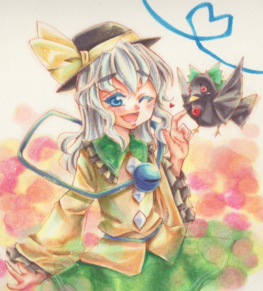 komeiji koishi and reiuji utsuho (touhou) drawn by momobi_ran