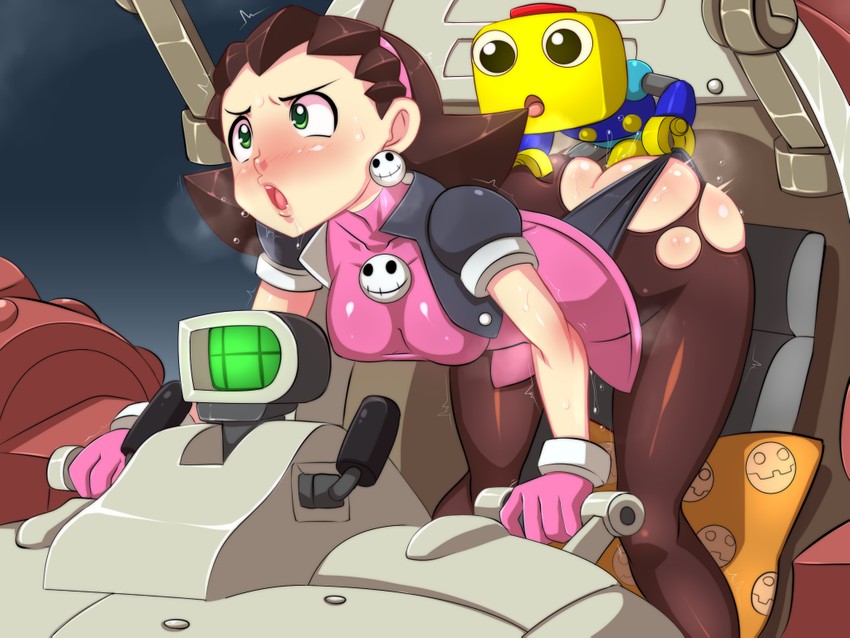 tron bonne and servbot (mega man and 1 more) drawn by kibazoku
