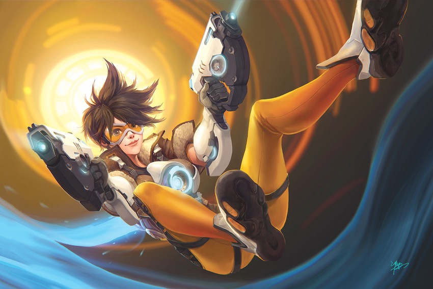 tracer (overwatch and 1 more) drawn by koloromuj