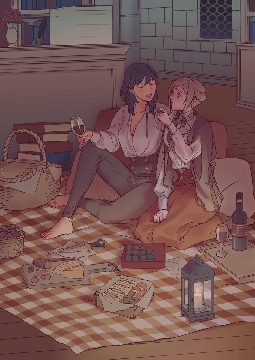 female byleth and edelgard von hresvelg (fire emblem and 1 more) drawn by radiostarkiller