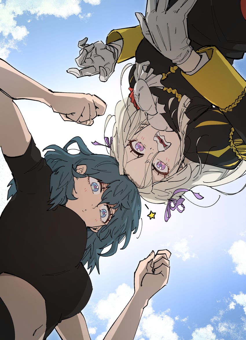female byleth and edelgard von hresvelg (fire emblem and 1 more) drawn by korokoro_daigorou