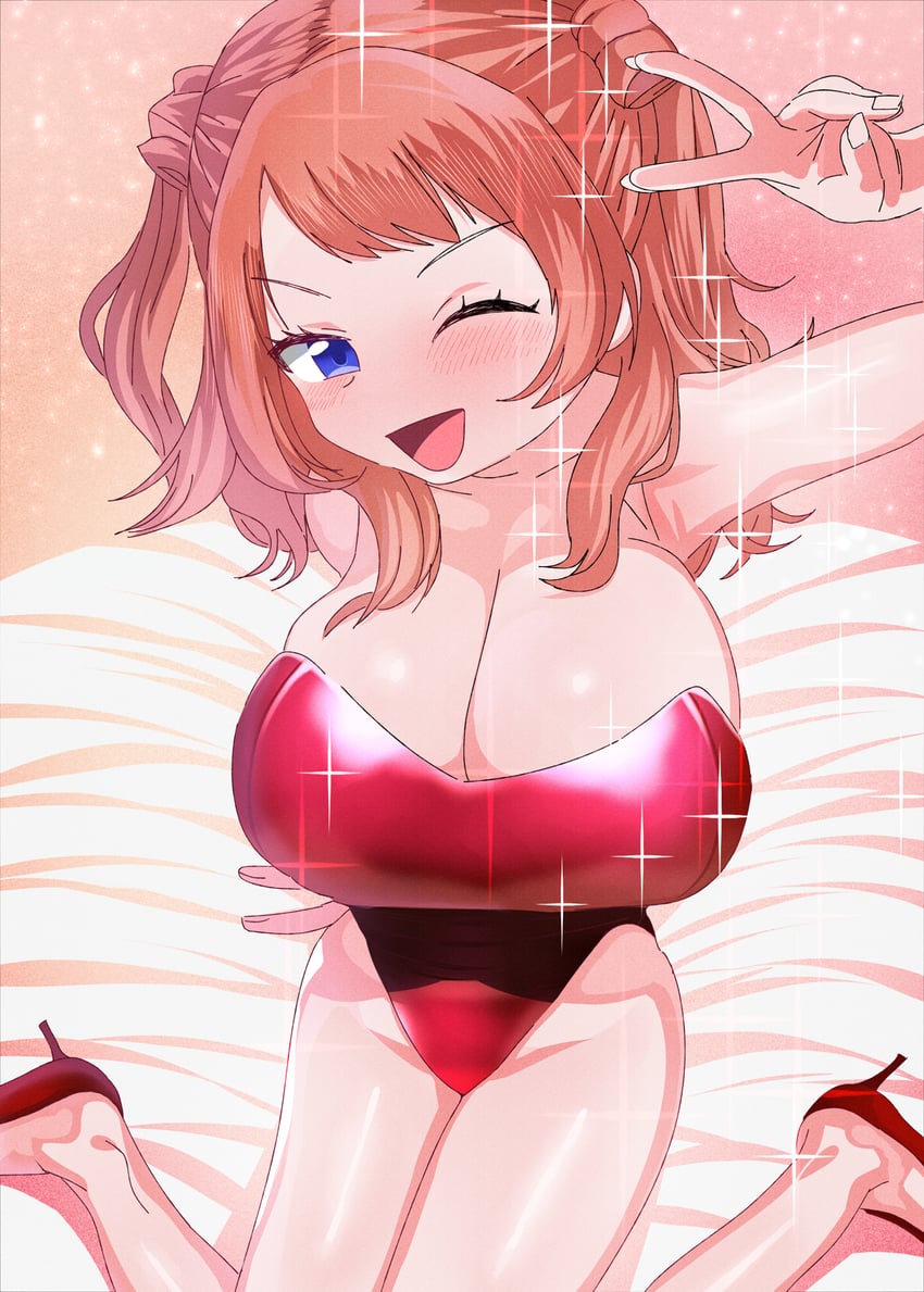 hanami saki (idolmaster and 1 more) drawn by amecha