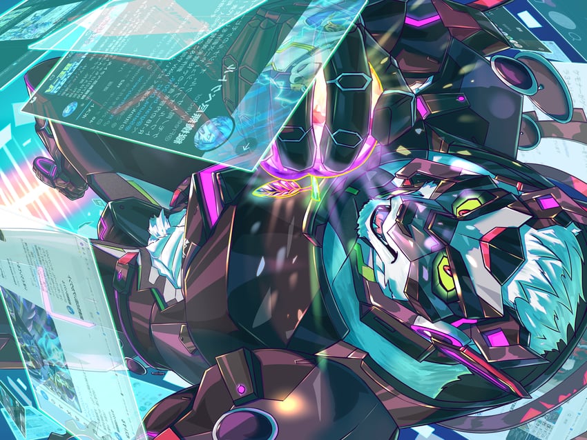 enigma (tokyo afterschool summoners and 1 more) drawn by freelyvector