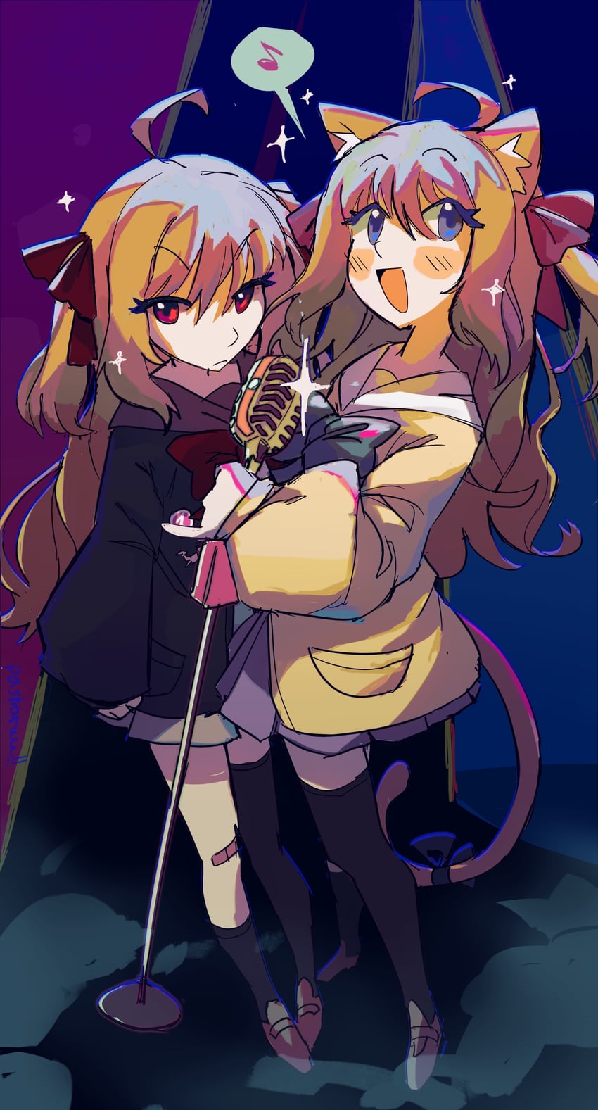 neuro-sama and evil neuro-sama (vedal ai) drawn by pasharuu