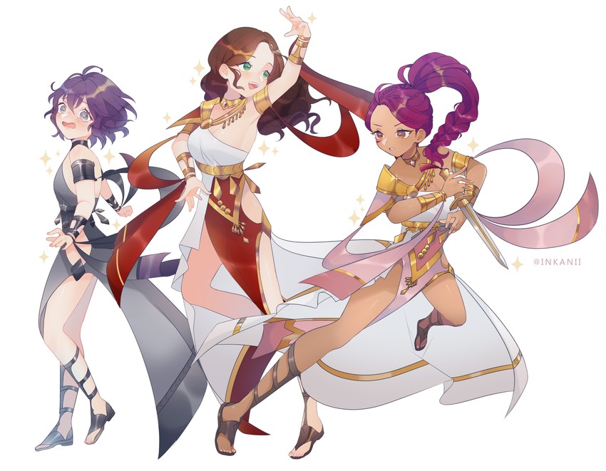 dorothea arnault, bernadetta von varley, and petra macneary (fire emblem and 1 more) drawn by inkanii
