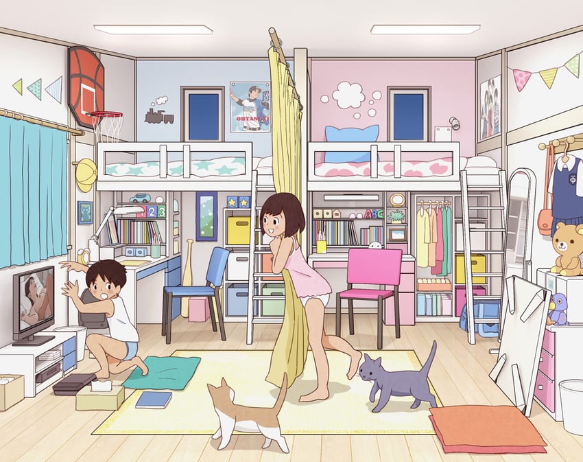 rilakkuma, korilakkuma, and ootani shouhei (original and 1 more) drawn by kiyo_(kyokyo1220)