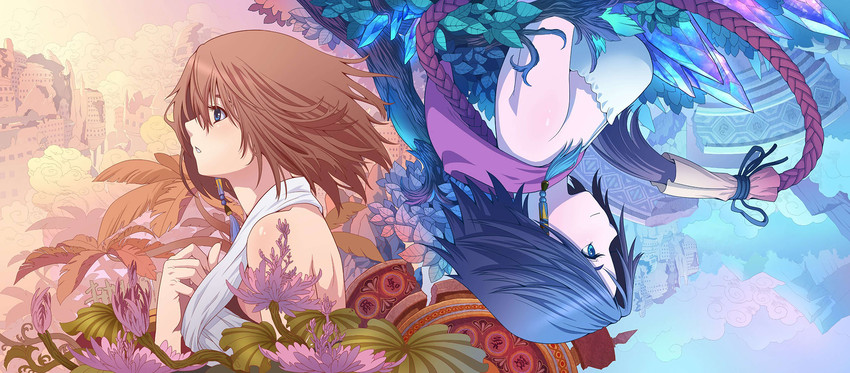 yuna and gunner (final fantasy and 2 more) drawn by diamond_dust_(omega)