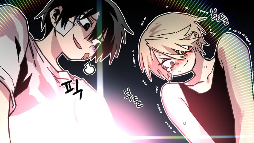 lee hoon and hong iltak (suicide boy and 1 more) drawn by parkgee