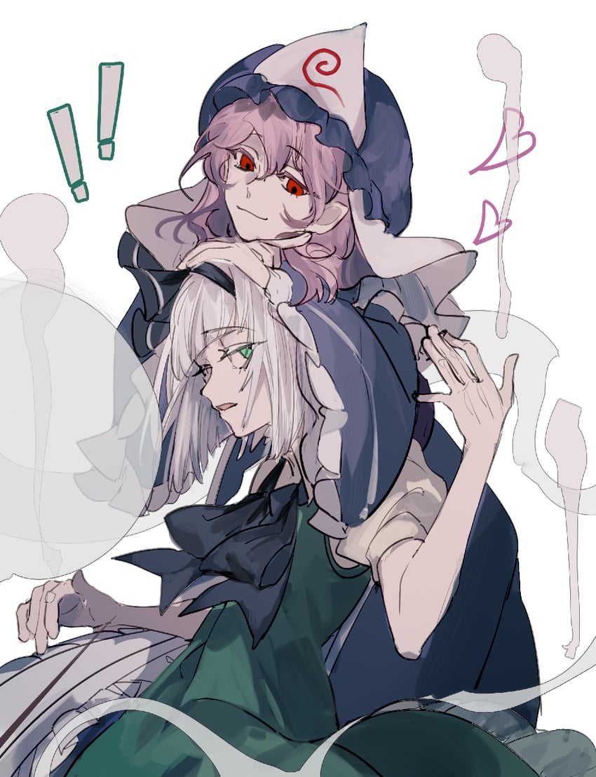 konpaku youmu and saigyouji yuyuko (touhou) drawn by xian_qishui