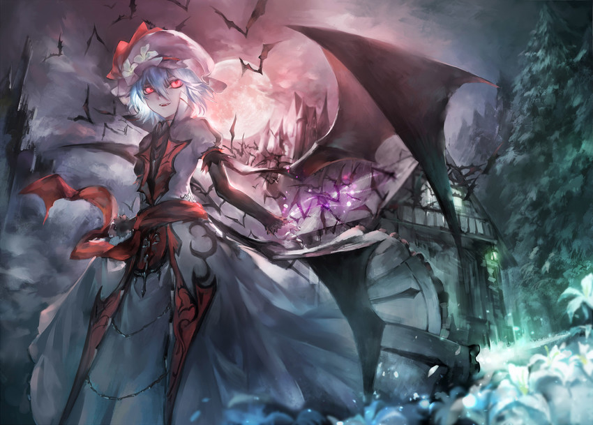 remilia scarlet (touhou and 2 more) drawn by azomo