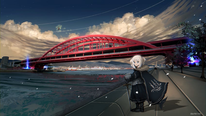 artoria pendragon, saber, gawr gura, gilgamesh, and iskandar (fate and 3 more) drawn by advarcher