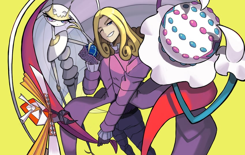 pheromosa, funny valentine, blacephalon, and kartana (pokemon and 2 more) drawn by kamuruchii