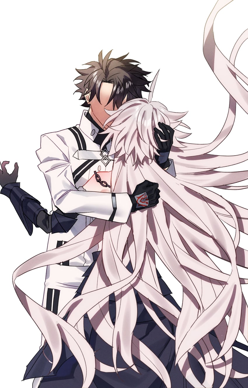 fujimaru ritsuka and jeanne d'arc alter (fate and 1 more) drawn by aidama_0324