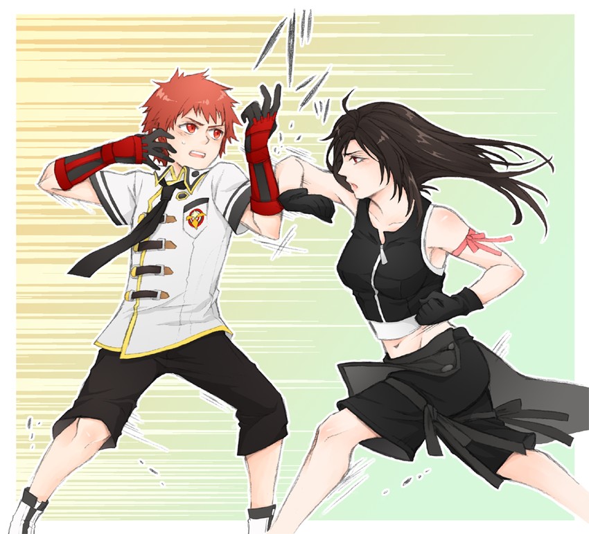 tifa lockhart and eight (final fantasy and 3 more) drawn by shinzui_(fantasysky7)