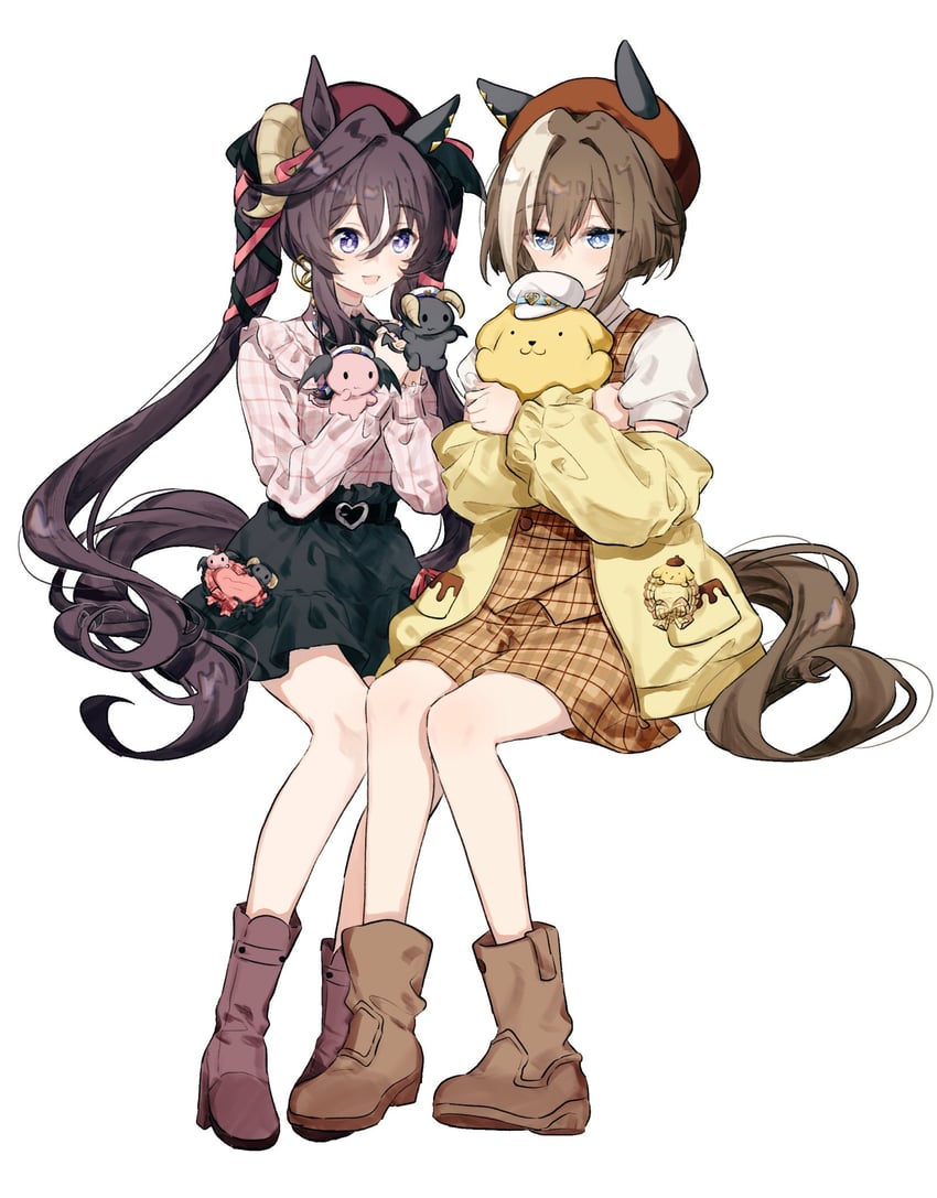 cheval grand, vivlos, pompompurin, berry, and cherry (umamusume and 2 more) drawn by migolu