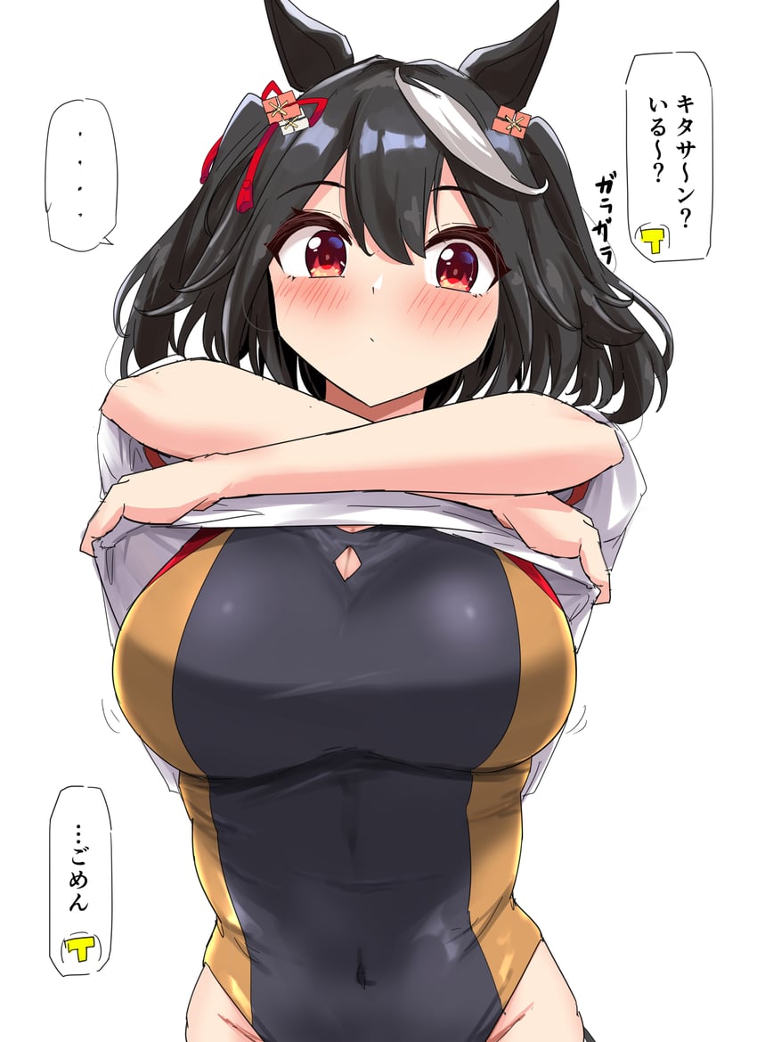 trainer, kitasan black, and t-head trainer (umamusume) drawn by gryebooks
