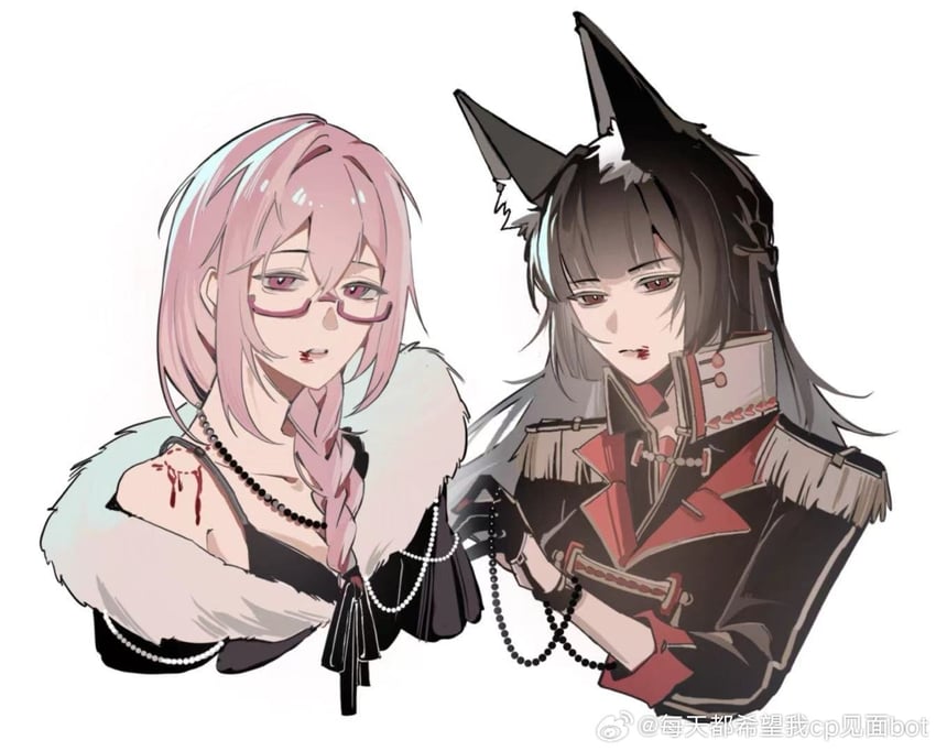 hoshimi miyabi and tsukishiro yanagi (zenless zone zero) drawn by meitian_du_xiwang_wo_cp_bot