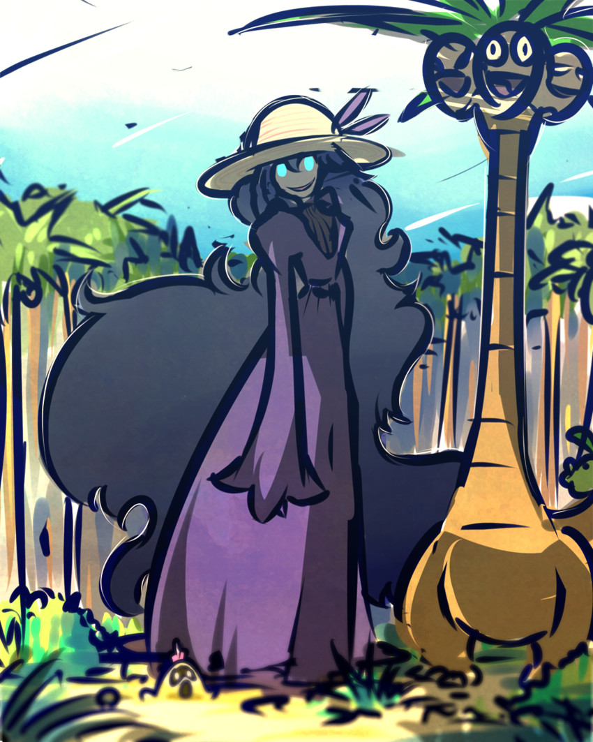 hex maniac, alolan exeggutor, hasshaku-sama, and sandygast (pokemon and 3 more) drawn by kafuka5364
