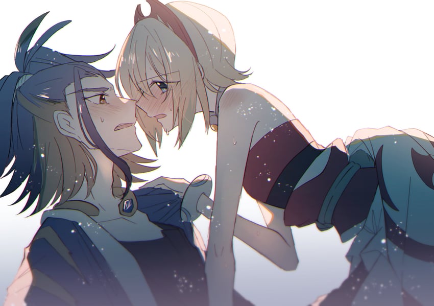 irida and adaman (pokemon and 1 more) drawn by yng_pkmn