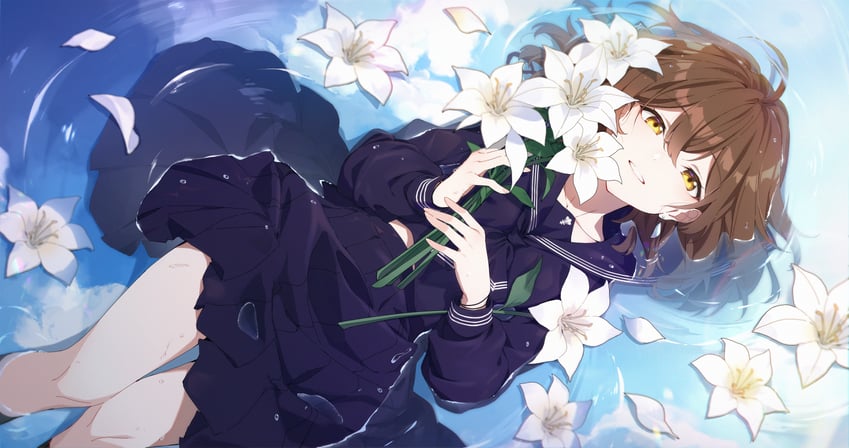 hanser (nijisanji and 2 more) drawn by sylvia_(huajiuhuajiu)