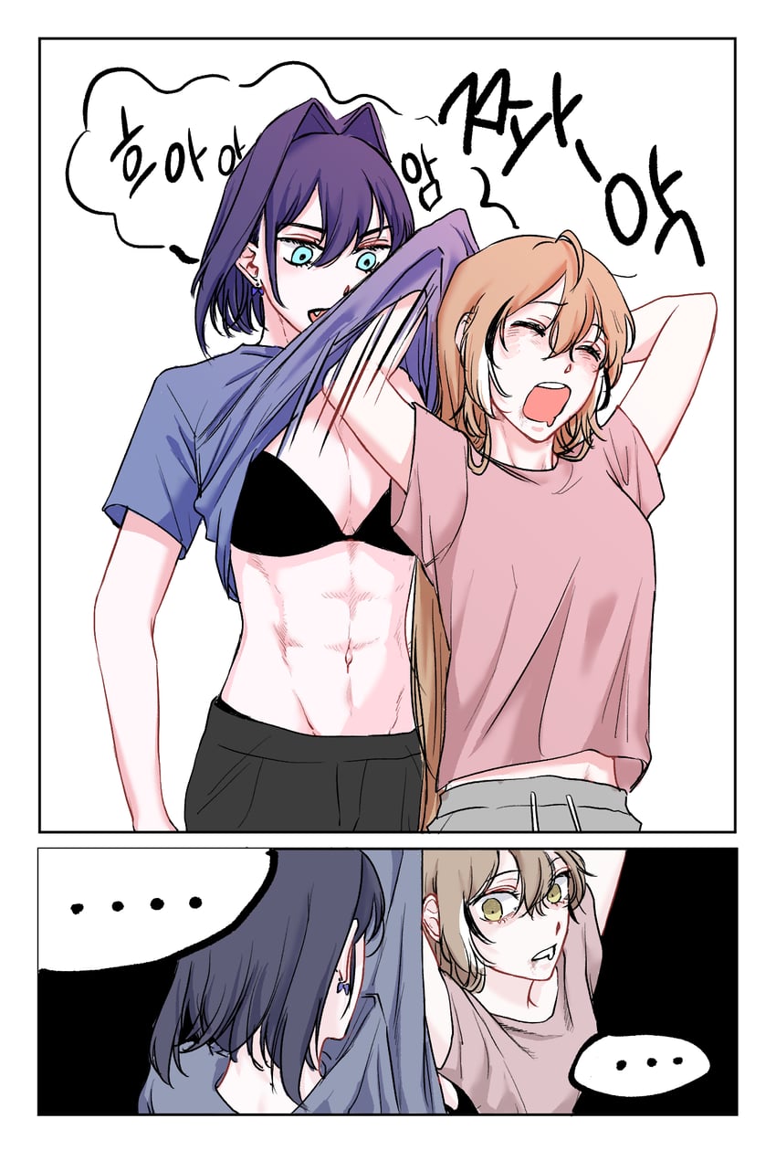 ouro kronii and nanashi mumei (hololive and 1 more) drawn by dibdi_ri