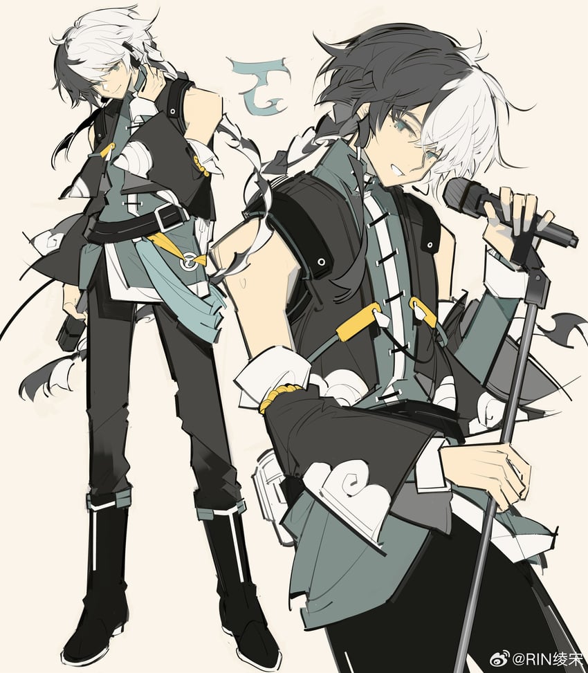yuezheng longya (vocaloid and 1 more) drawn by rin_lingsong