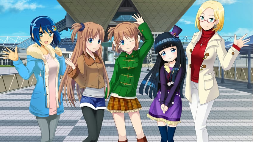 madobe nanami, claudia madobe, madobe yuu, madobe ai, and azumi ruri (os-tan and 5 more)