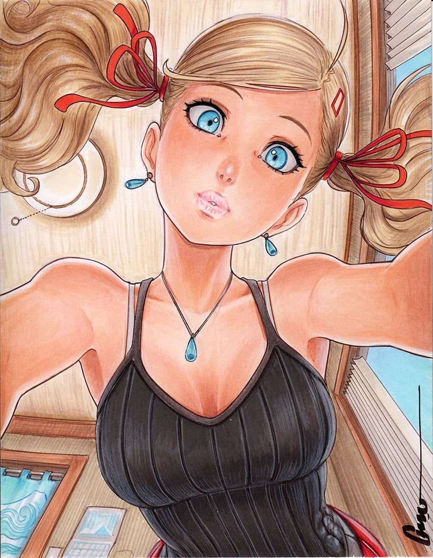 takamaki anne (persona and 1 more) drawn by omar_dogan