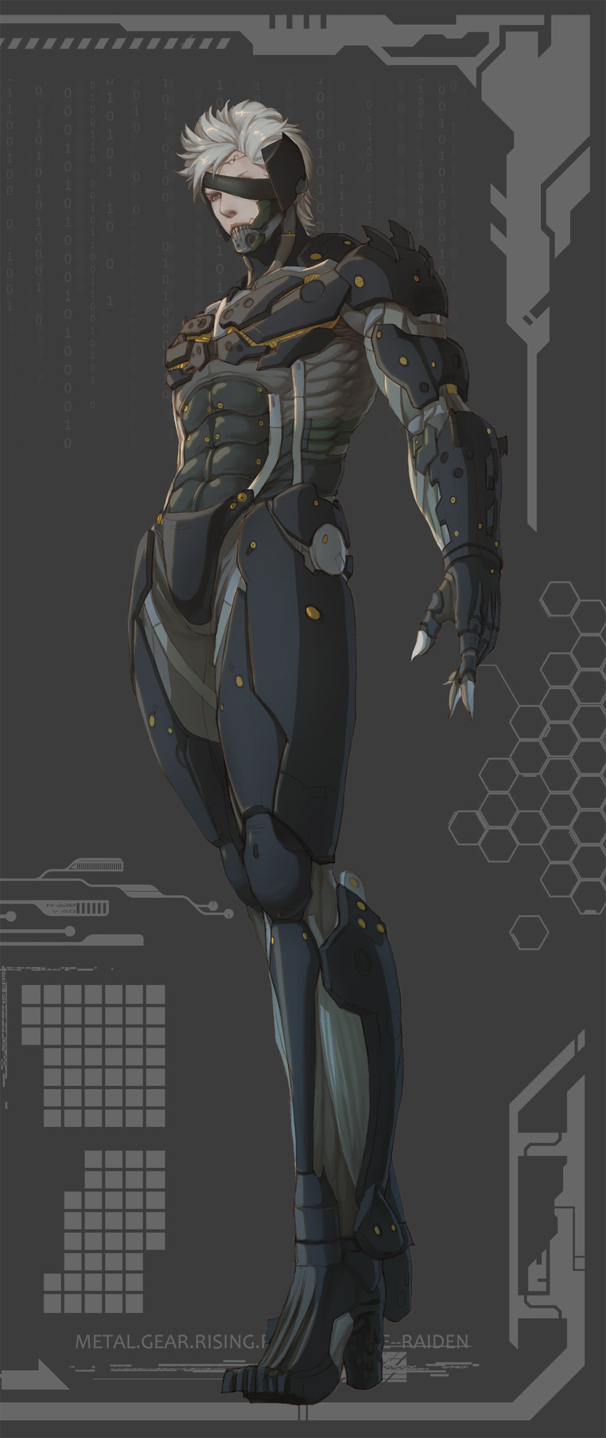 raiden (metal gear and 1 more) drawn by vetania