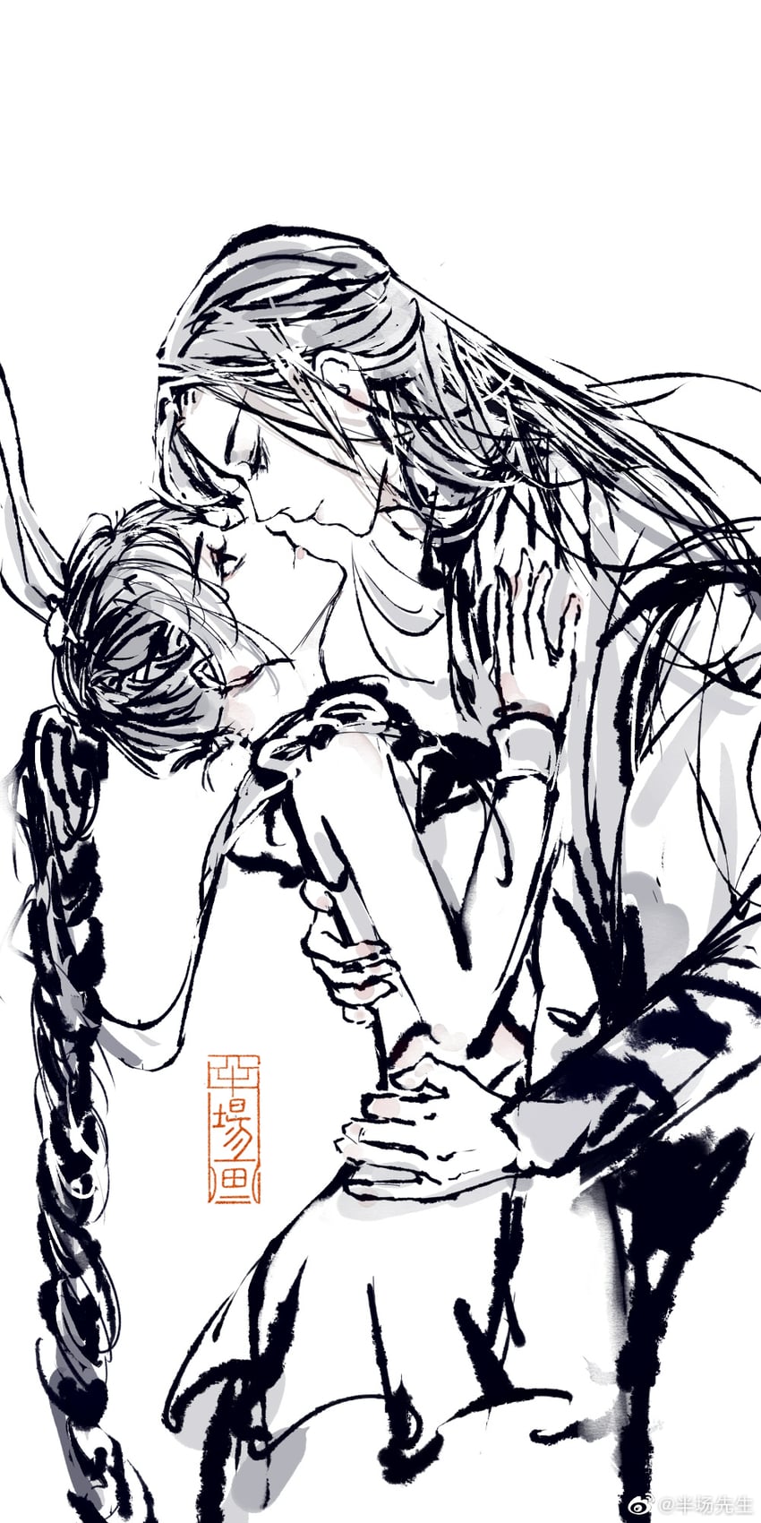 xiao wu and tang san (douluo dalu) drawn by banchang_xiansheng