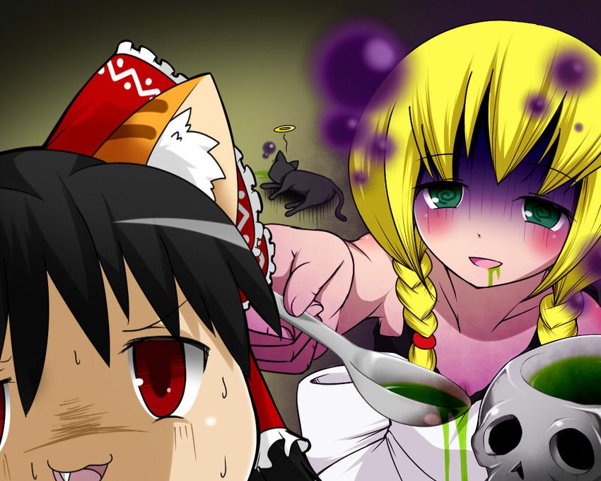 viola and nekomaguro (touhou and 1 more) drawn by shan_grila