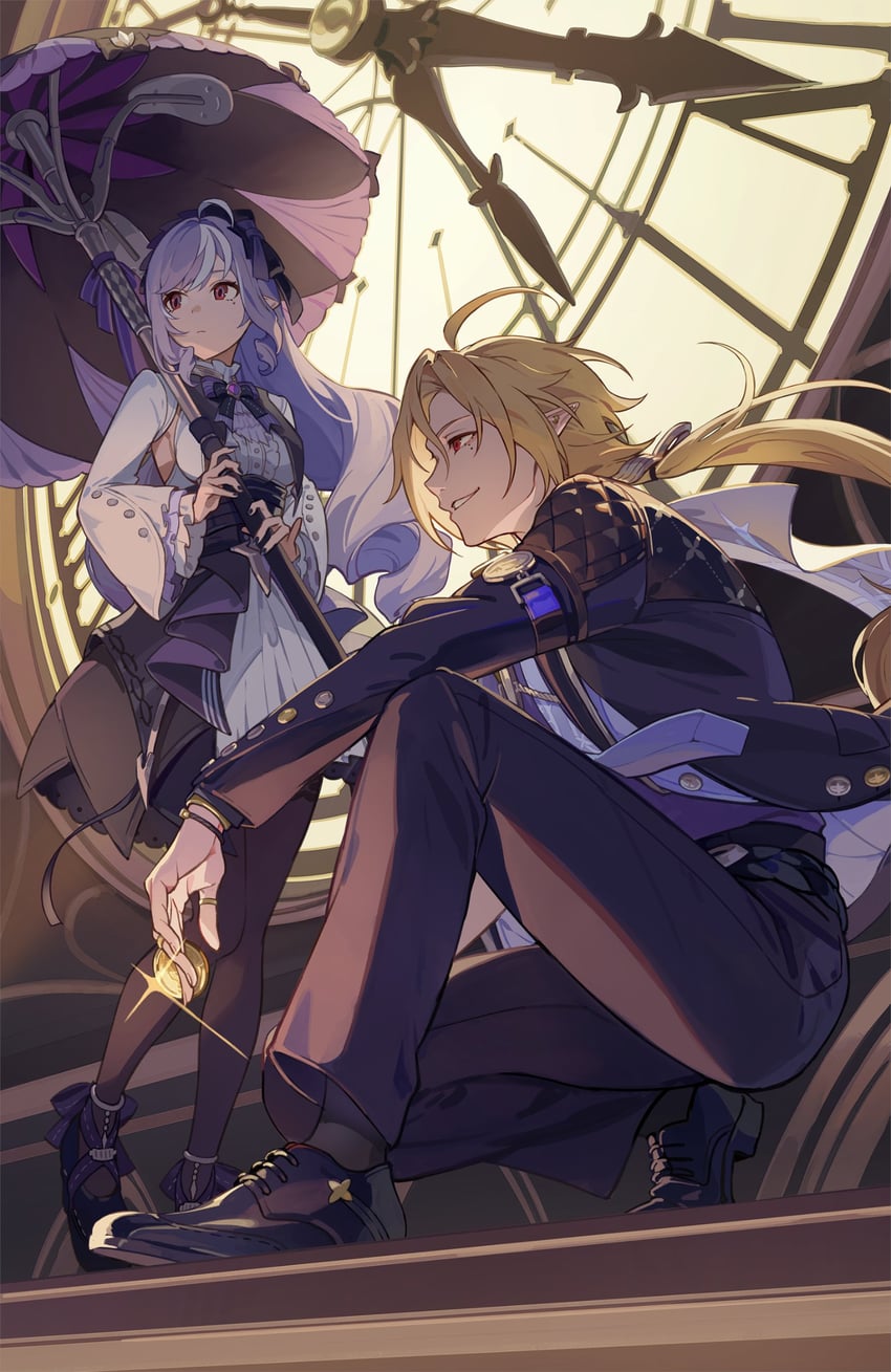 vivian banshee and hugo vlad (zenless zone zero) drawn by kotatiyu