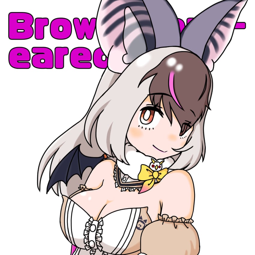 brown long-eared bat (kemono friends and 1 more) drawn by o87