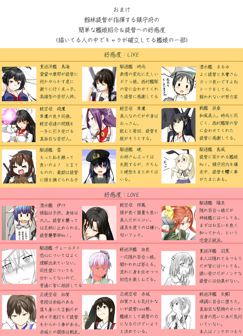 kaga, shimakaze, hibiki, shigure, akagi, and 14 more (kantai collection) drawn by niwatazumi