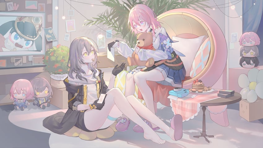 trailblazer, stelle, march 7th, dan heng, and pom-pom (honkai and 1 more) drawn by luzi/fengli_nanzi