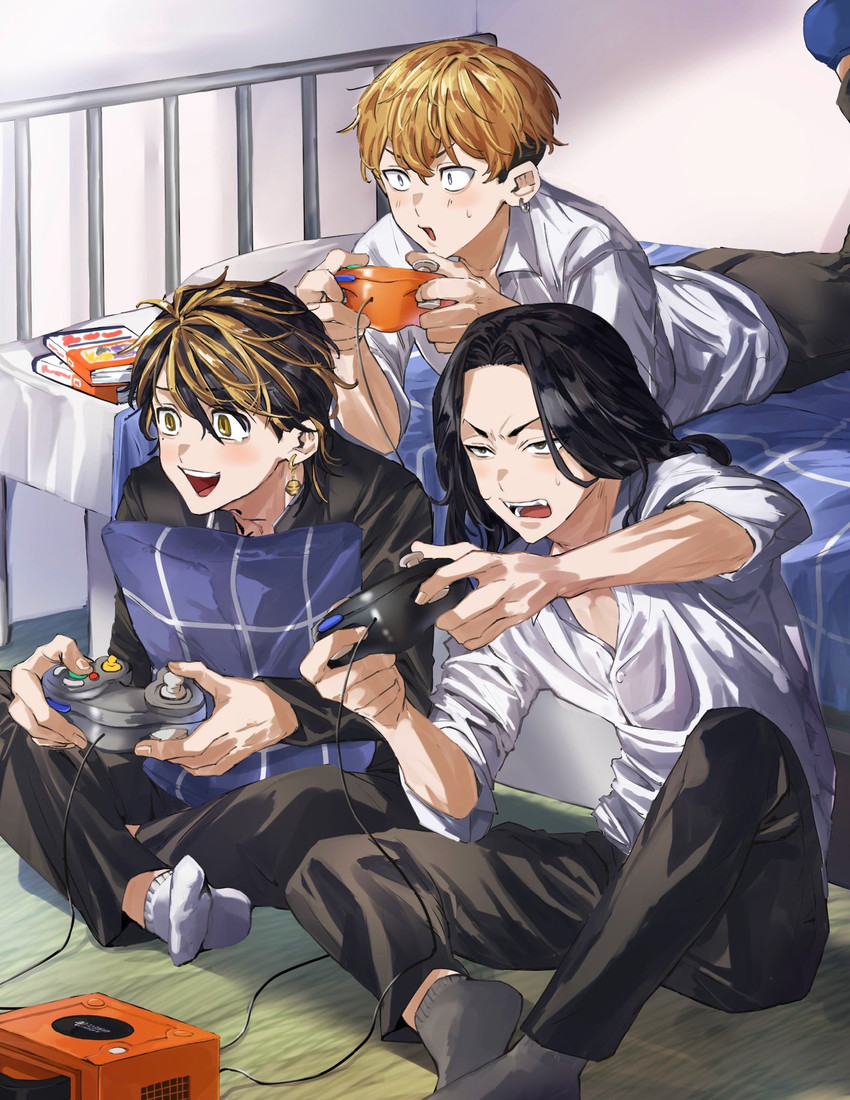matsuno chifuyu, baji keisuke, and hanemiya kazutora (tokyo revengers) drawn by naka_(58hrprtr)