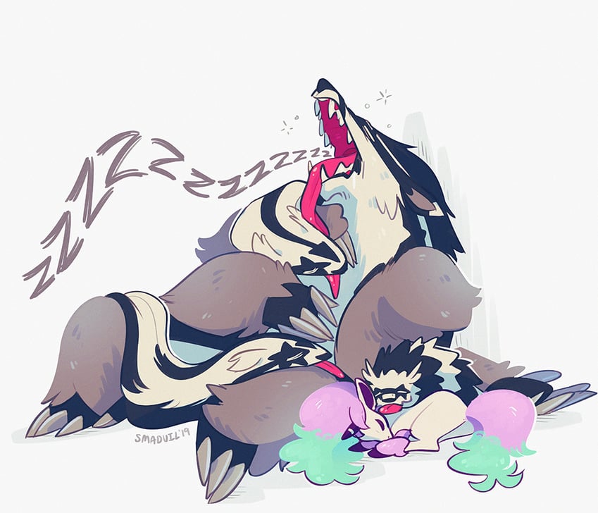 galarian ponyta, obstagoon, galarian zigzagoon, and galarian linoone (pokemon) drawn by smadvil