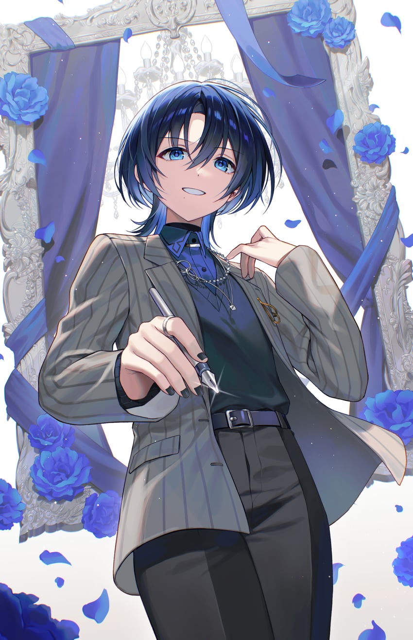 hiodoshi ao (hololive and 1 more) drawn by jenevan