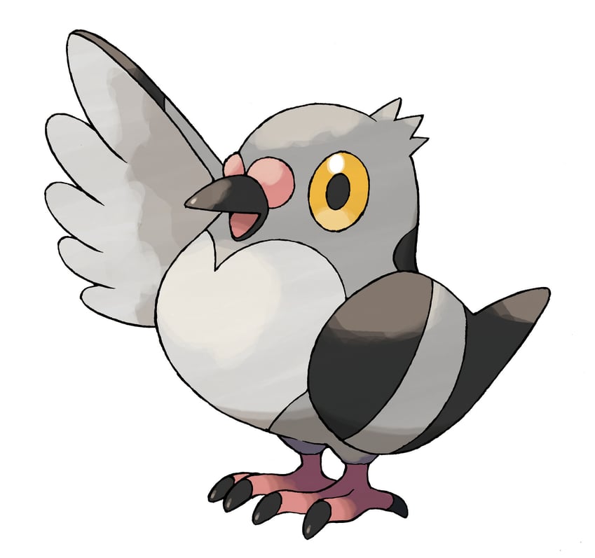pidove (pokemon and 1 more) drawn by sugimori_ken