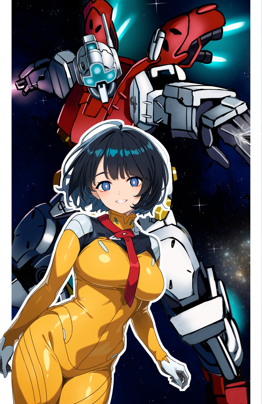 shiiko sugai and gelgoog (gundam and 1 more) drawn by reibun_(raven1119)