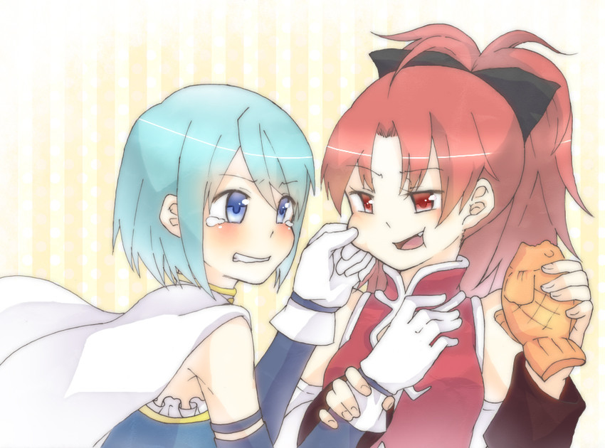 miki sayaka and sakura kyoko (mahou shoujo madoka magica) drawn by misocha