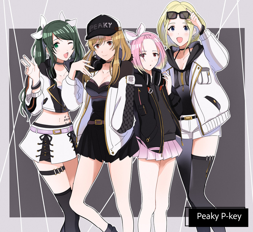 yamate kyouko, inuyose shinobu, shimizu esora, and sasago jennifer yuka (d4dj) drawn by bapepo