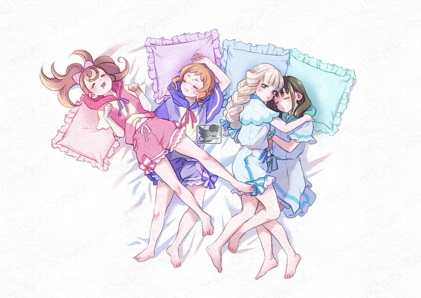 nekoyashiki yuki, inukai komugi, nekoyashiki mayu, and inukai iroha (precure and 1 more) drawn by yuki_(yuki3243)