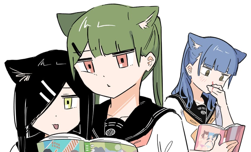 rag-chan, wuno-chan, and naco-chan (original and 1 more) drawn by rid0922